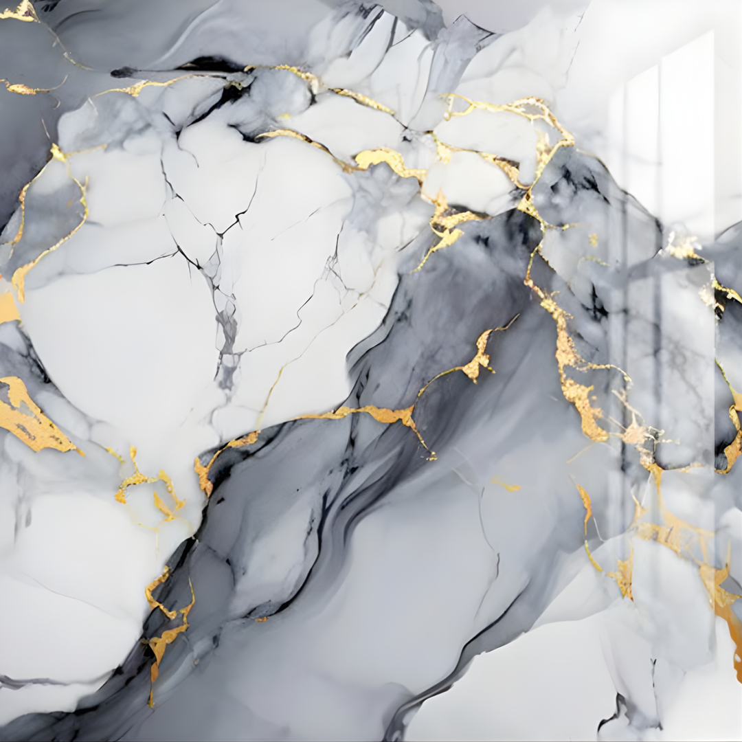 Marble Luxe Ash Blue Wallpaper WL003