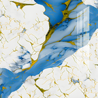 Marble Blue Stained Wallpaper WL016