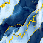 Marble Blue Gold Wallpaper WL017