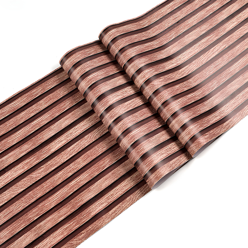 Elegant Wood Panel Wallpaper Brown