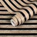Elegant Wood Panel Wallpaper Dark