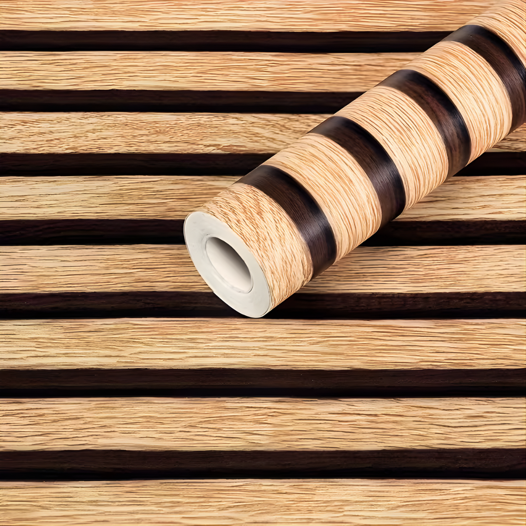 Elegant Wood Panel Wallpaper Maple