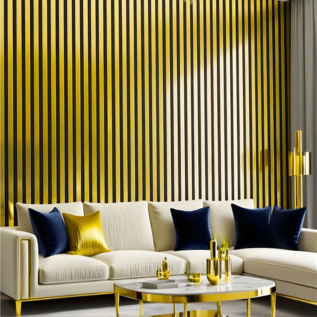 Gold 3D Fluted Foam Stripe